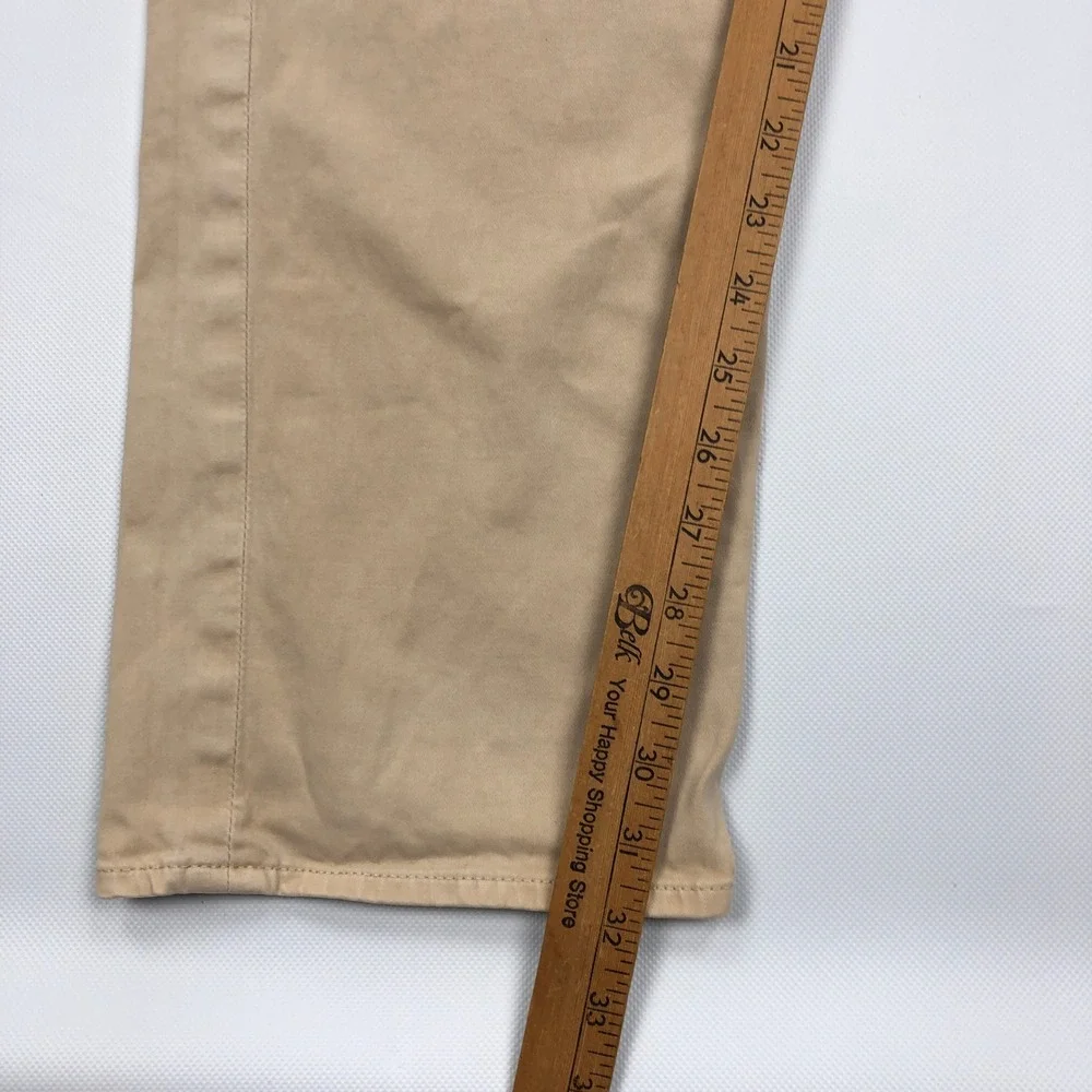 AG Adriano Goldschmied The Graduate Tailored Leg Tan Khaki Pants 34x32 Mens